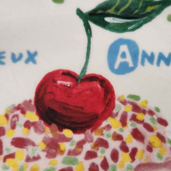 ANTHROPOLOGIE Nathalie Lete Joyeux Anniversaire Francophile Birthday Plate - Picture 3 of 5